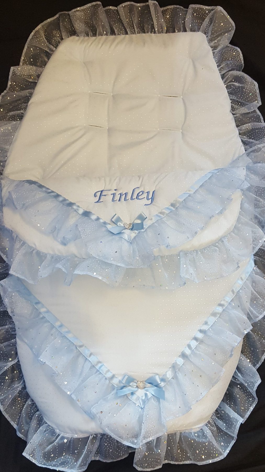Personalised Organza Trimmed Cosy Toes